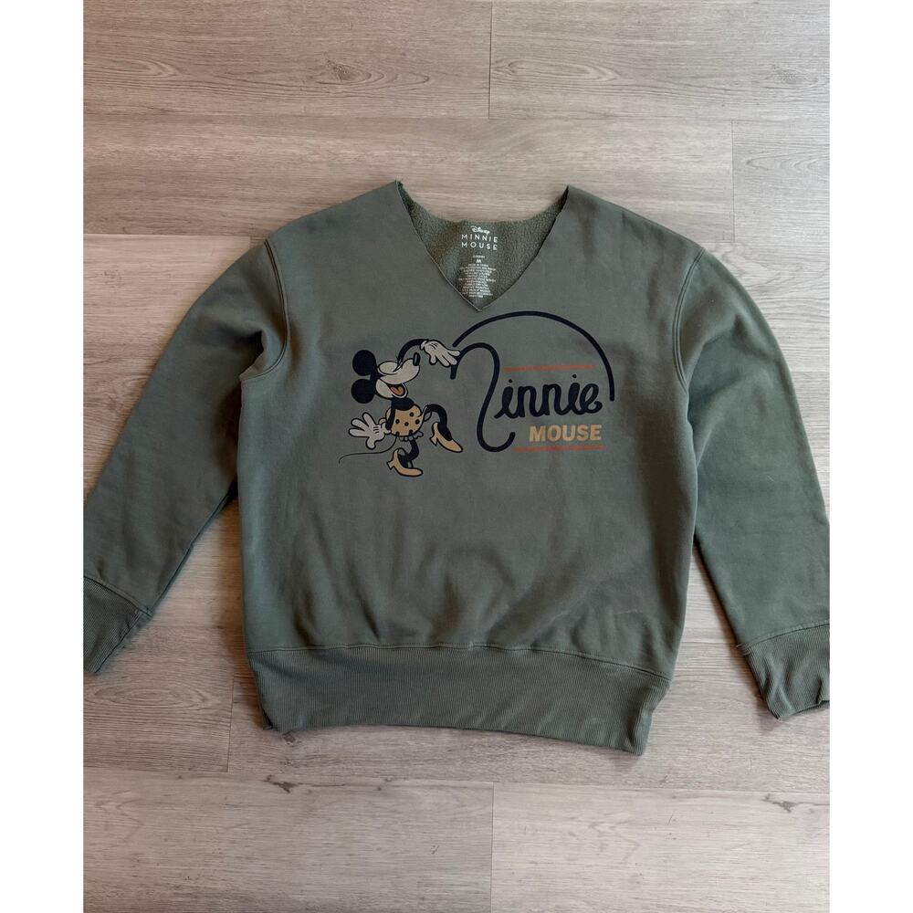 Mini Mouse Green Crew Neck Sweater Size M